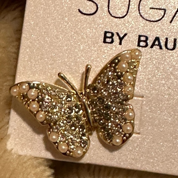 Earrings Shimmery Butterflies, Sugar Fix by Bauble Bar, Nickel Free - Picture 5 of 12